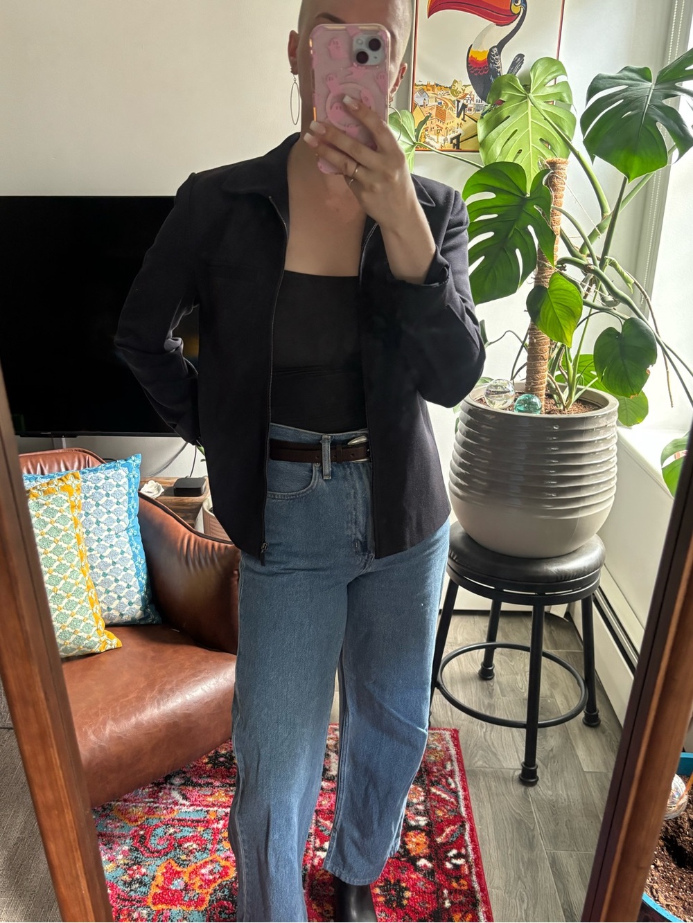 Rafaella Zip-Up Navy Jacket